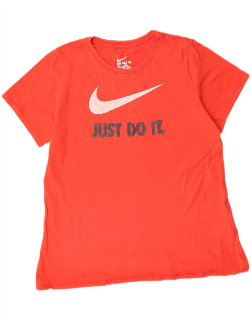 NIKE Womens Graphic T-Shirt Top UK 18 XL Red Cotton Vintage Nike and Second-Hand Nike from Messina Hembry 