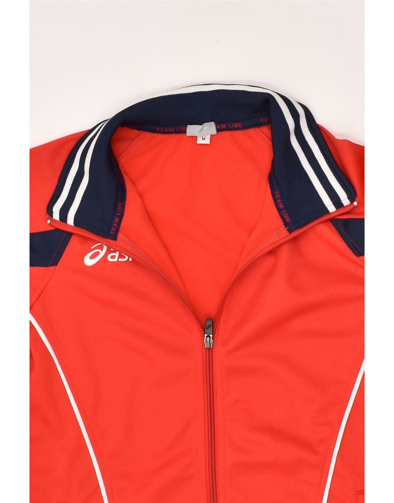 ASICS Mens Tracksuit Top Jacket Medium Red Polyester | Vintage Asics | Thrift | Second-Hand Asics | Used Clothing | Messina Hembry 