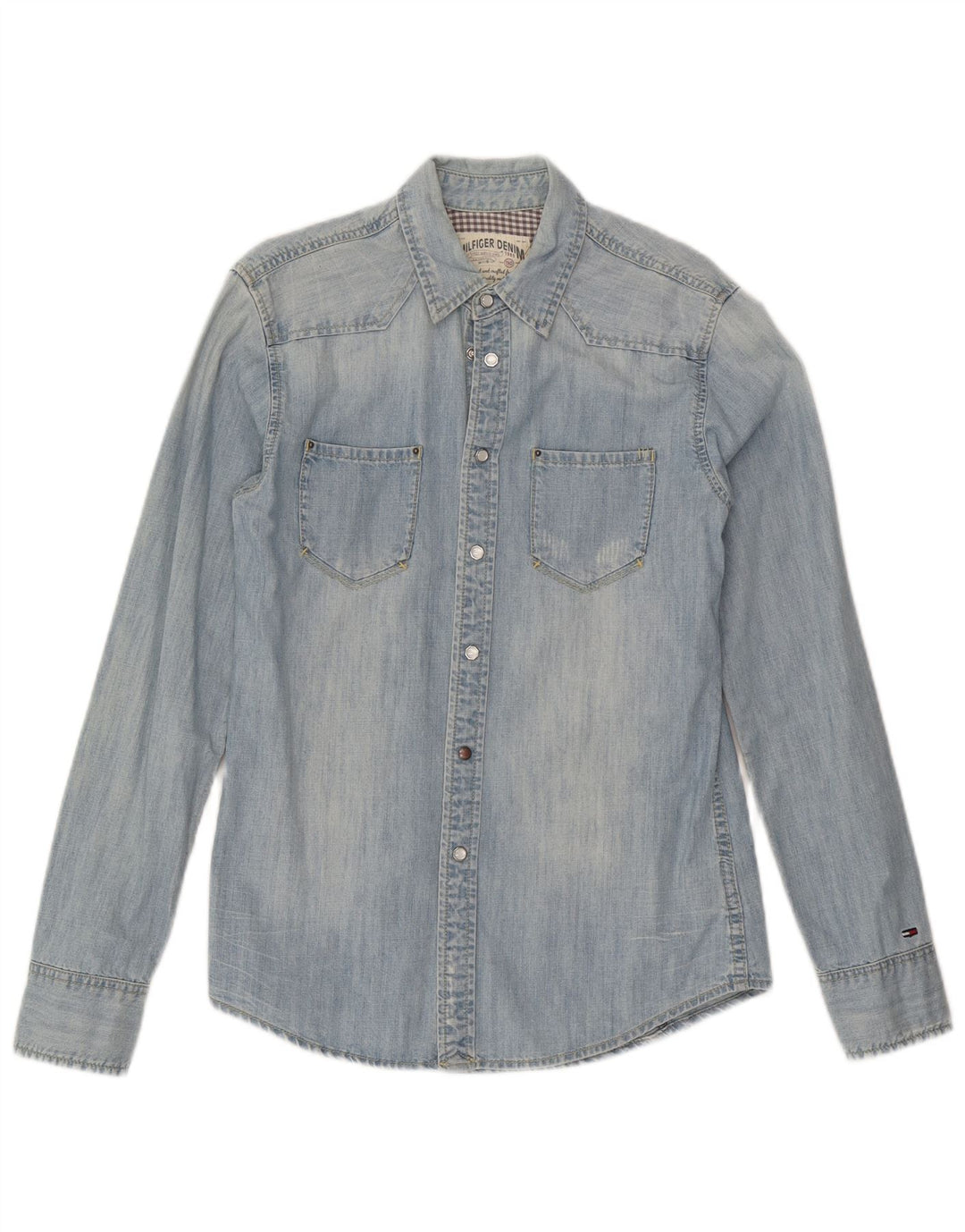 Tommy Hilfiger Mens Denim Shirt Small Blue Cotton