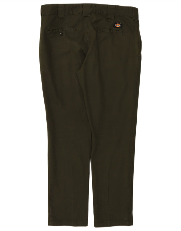 Dickies Mens Slim Fit Chino Trousers W32 L30 Green Polyester