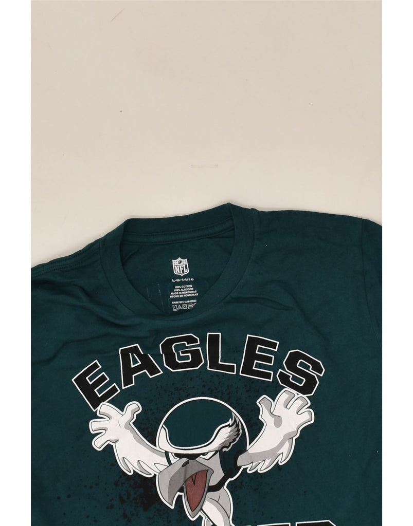 NFL Boys Graphic T-Shirt Top 14-15 Years Large Green Cotton | Vintage NFL | Thrift | Second-Hand NFL | Used Clothing | Messina Hembry 