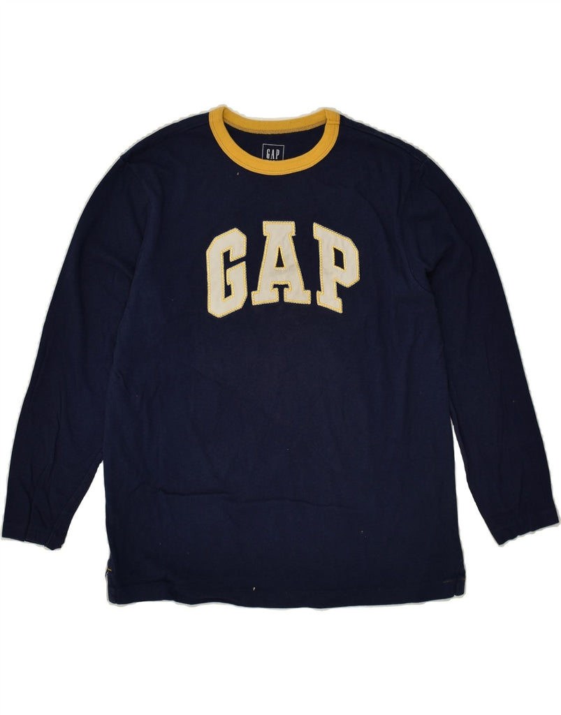 GAP Boys Graphic Top Long Sleeve 12-13 Years Navy Blue Cotton | Vintage Gap | Thrift | Second-Hand Gap | Used Clothing | Messina Hembry 