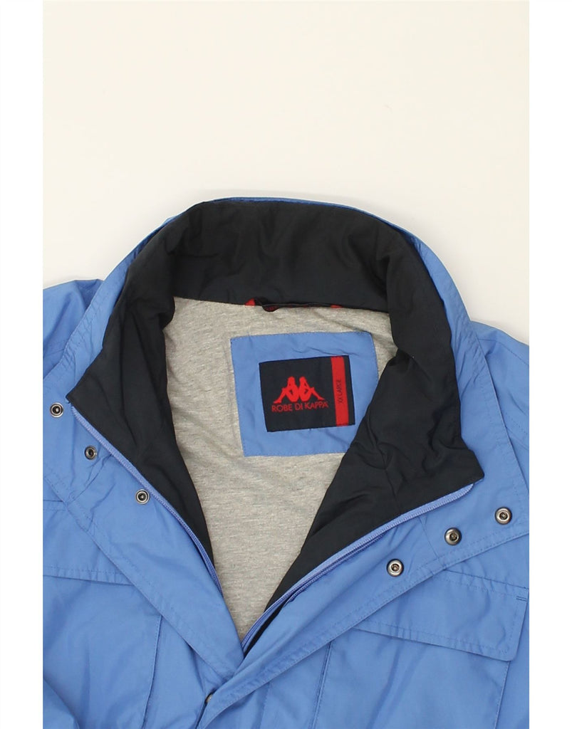 KAPPA Mens Hooded Windbreaker Jacket UK 44 2XL Blue Polyester | Vintage Kappa | Thrift | Second-Hand Kappa | Used Clothing | Messina Hembry 