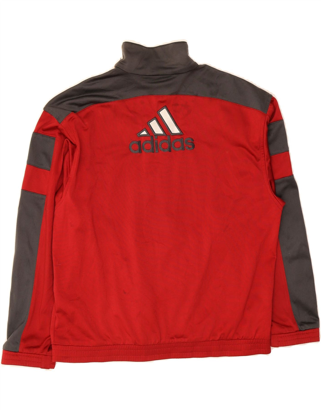 ADIDAS Mens Tracksuit Top Jacket Medium Red Colourblock Polyester Vintage Adidas and Second-Hand Adidas from Messina Hembry 