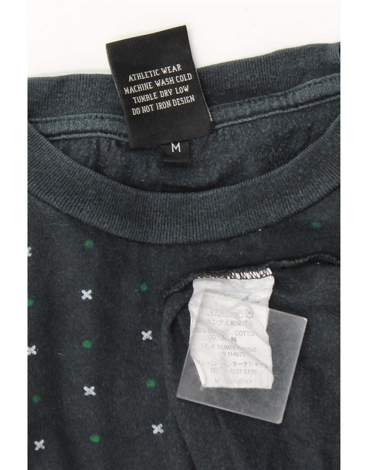 Franklin Marshall Mens Top Long Sleeve Medium Navy Blue Colourblock Cotton