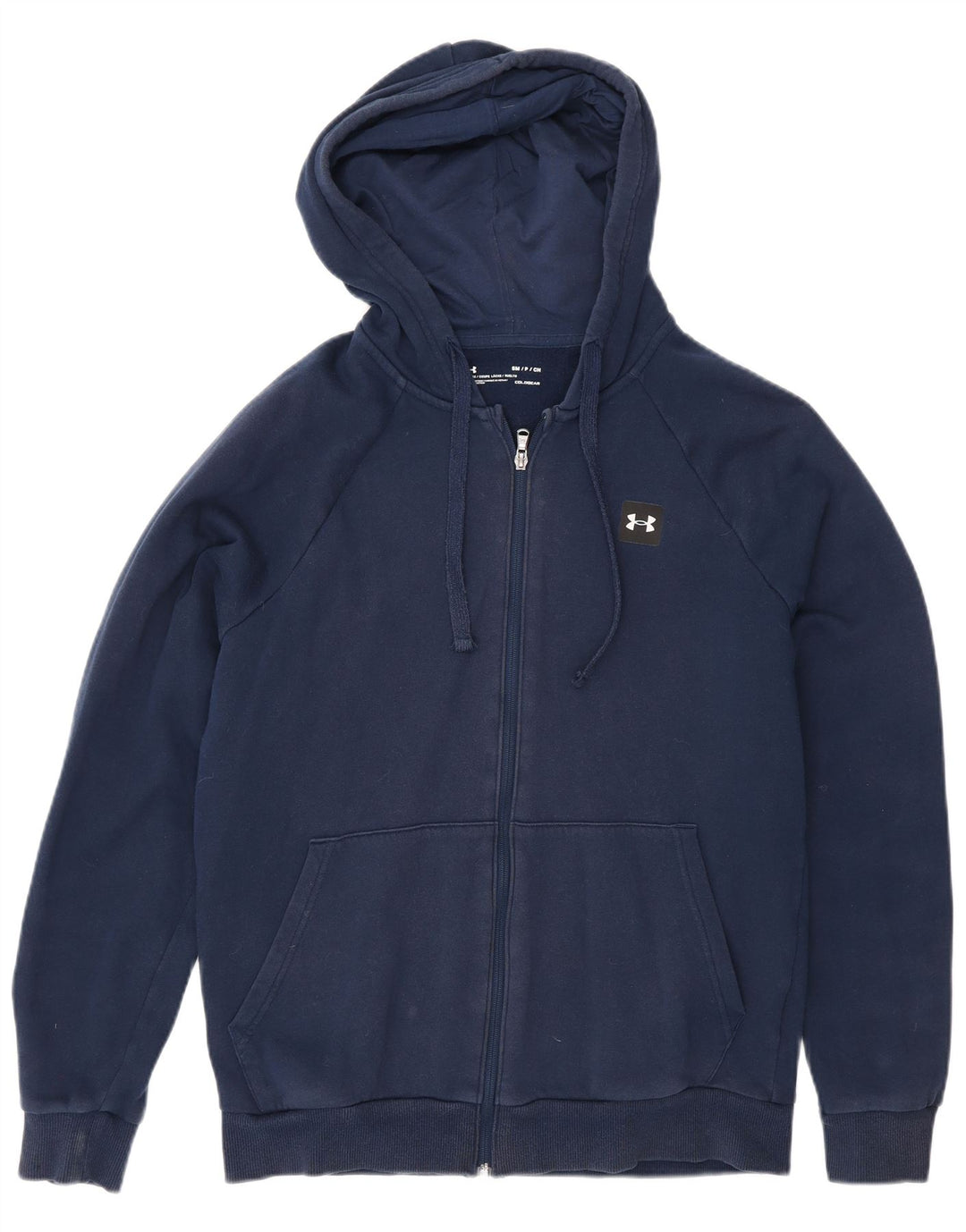 Under Armour Mens Regular Fit Zip Hoodie Sweater Medium Navy Blue Cotton