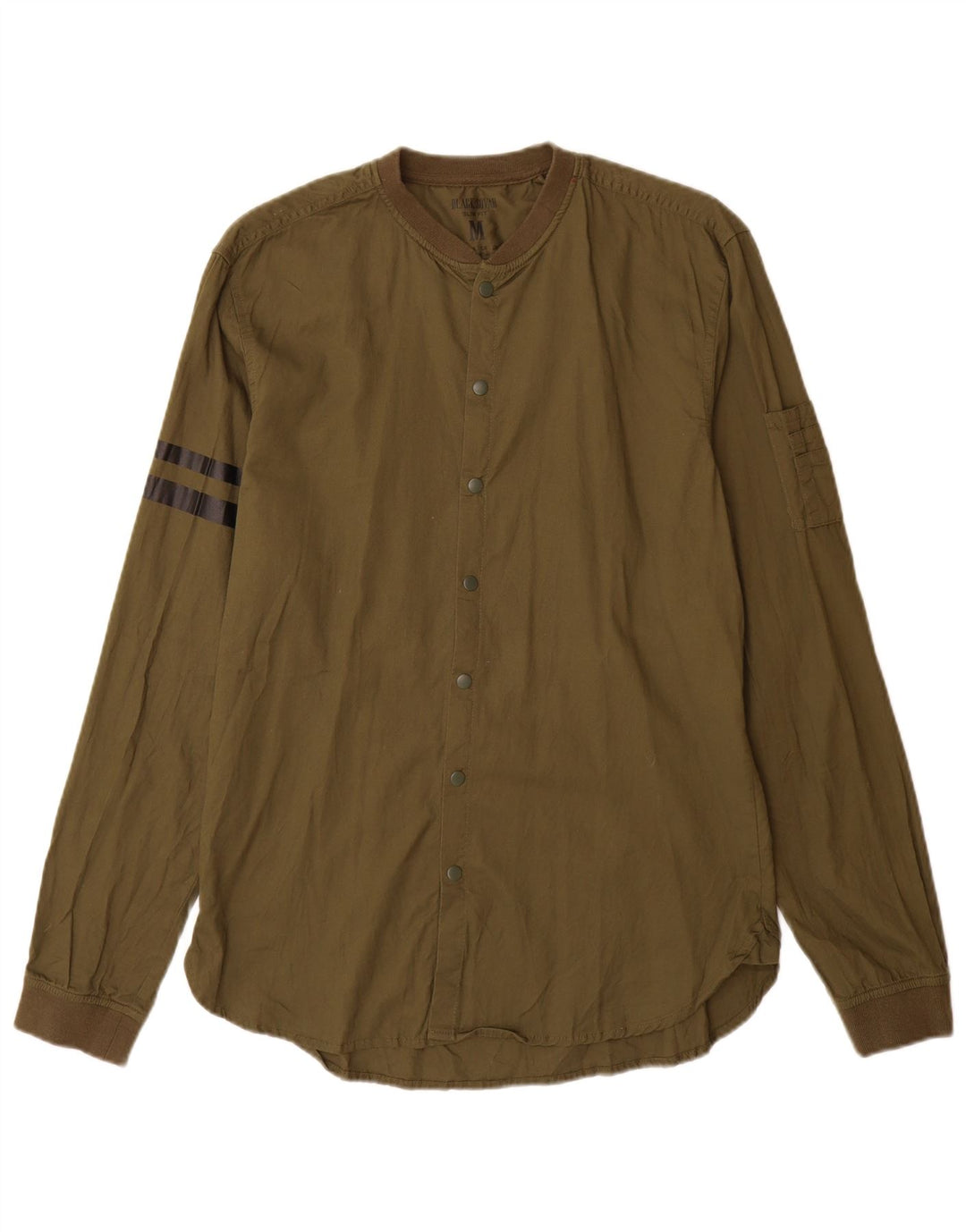 BLACK SQUAD Mens Slim Fit Shirt Medium Khaki