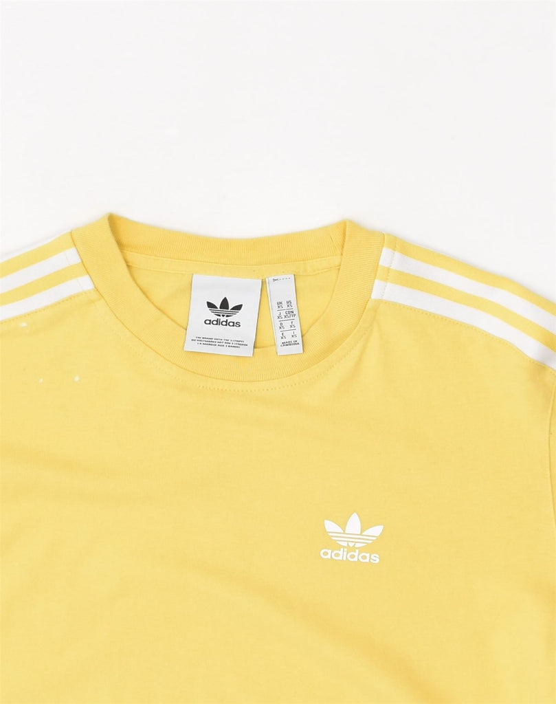 ADIDAS Mens T-Shirt Top XS Yellow Cotton | Vintage | Thrift | Second-Hand | Used Clothing | Messina Hembry 