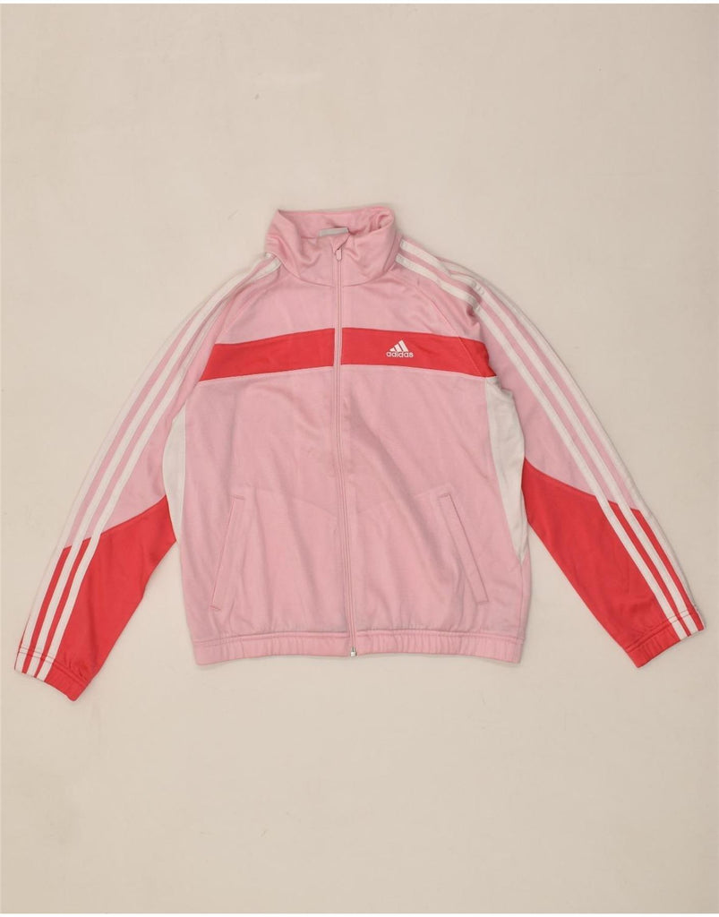 ADIDAS Girls Tracksuit Top Jacket 11-12 Years Pink | Vintage Adidas | Thrift | Second-Hand Adidas | Used Clothing | Messina Hembry 