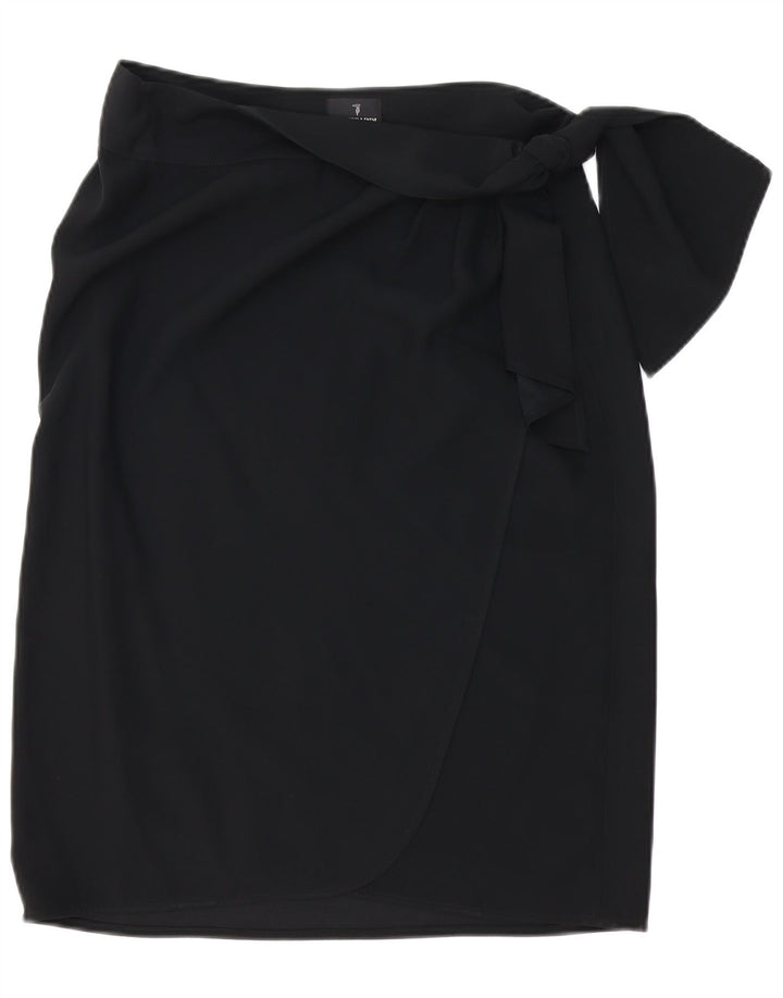 TRUSSARDI Womens Wrap Skirt W32 Large  Black Acetate