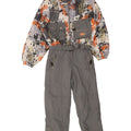Vintage Mens Abstract Pattern Ski Jumpsuit Large  Grey