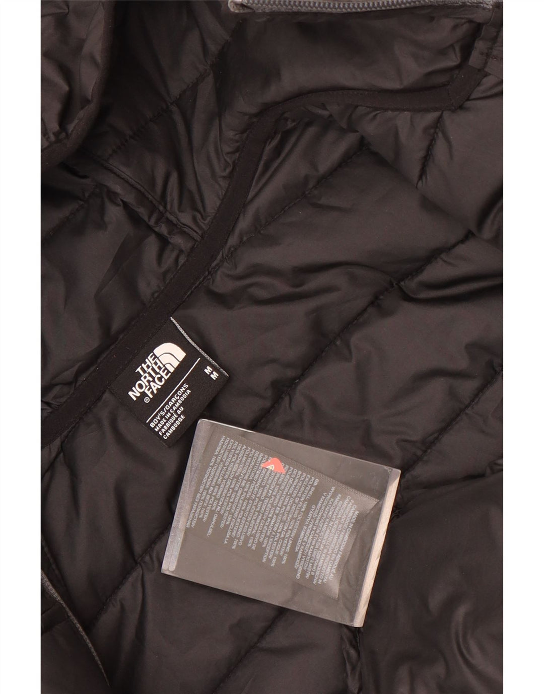 The North Face Boys Hooded Padded Jacket 9-10 Years Medium Black Polyester