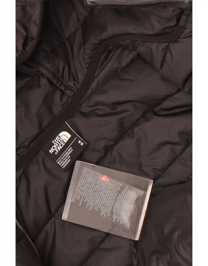 The North Face Boys Hooded Padded Jacket 9-10 Years Medium Black Polyester