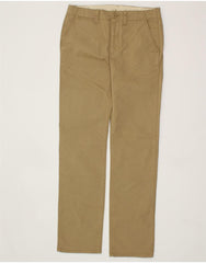 GAP Boys Straight Chino Trousers 13-14 Years W28 L29 Khaki Cotton