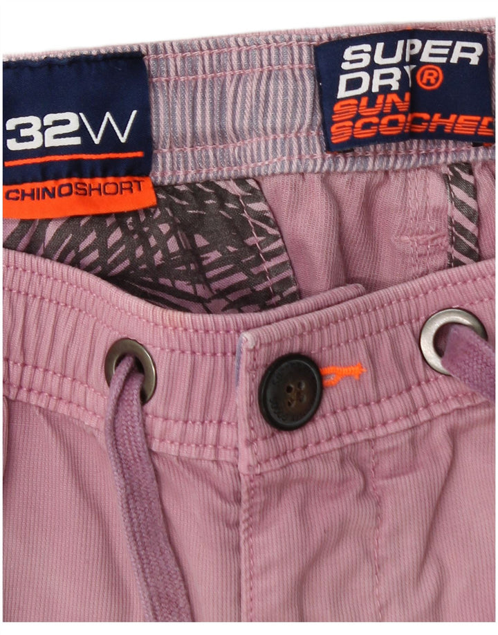 Superdry Mens Chino Shorts W32 Medium  Pink Cotton