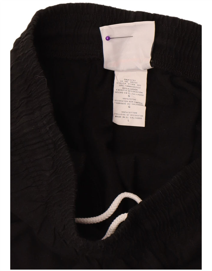 Champion Mens Tracksuit Trousers Joggers Large Black Cotton