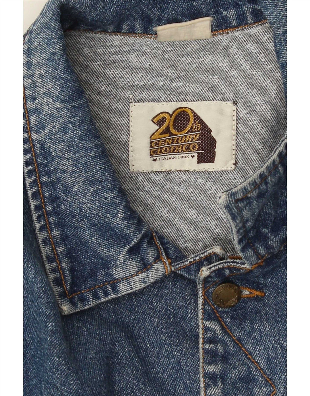 Vintage Mens Denim Jacket UK 38 Medium Blue