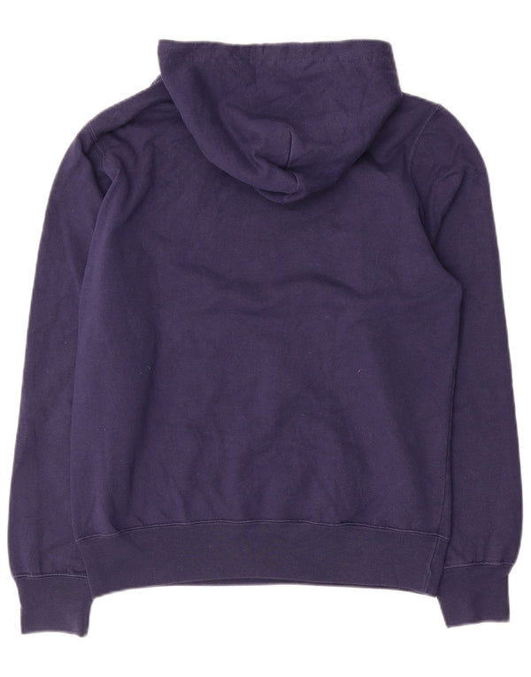 Champion Womens Hoodie Jumper UK 14 Medium Navy Blue Polyester