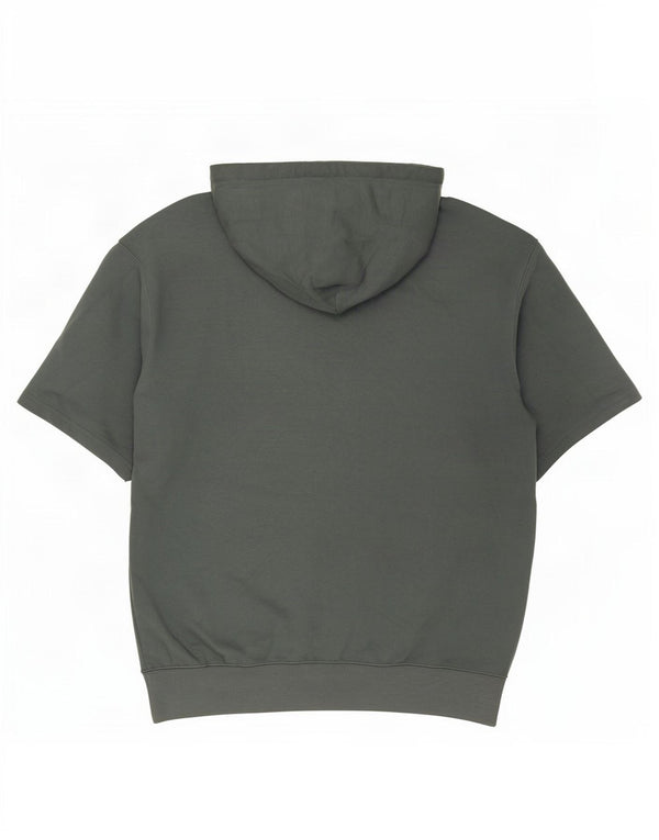 Puma Mens Graphic Short Sleeve Hoodie Jumper Medium Green Cotton