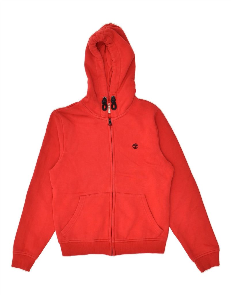 TIMBERLAND Boys Zip Hoodie Sweater 11-12 Years XS  Red Cotton | Vintage Timberland | Thrift | Second-Hand Timberland | Used Clothing | Messina Hembry 