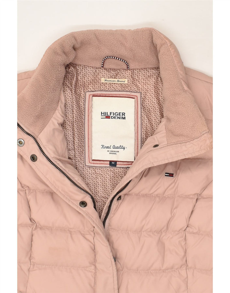TOMMY HILFIGER Womens Padded Jacket UK 14 Medium Pink Polyester | Vintage Tommy Hilfiger | Thrift | Second-Hand Tommy Hilfiger | Used Clothing | Messina Hembry 