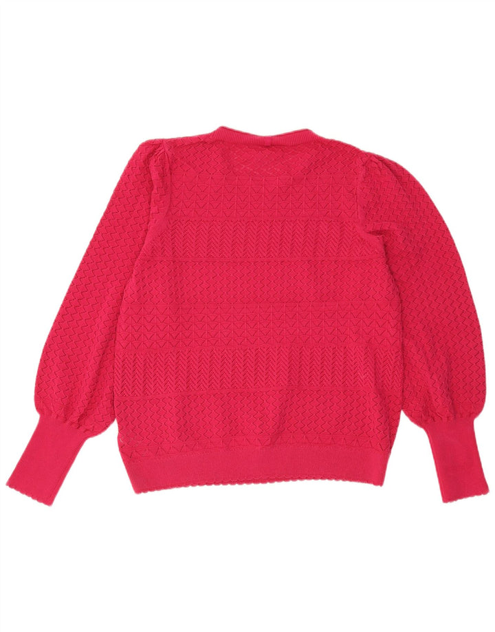 Marks & Spencer Womens Per Una Crew Neck Jumper Sweater UK 16 Large Pink
