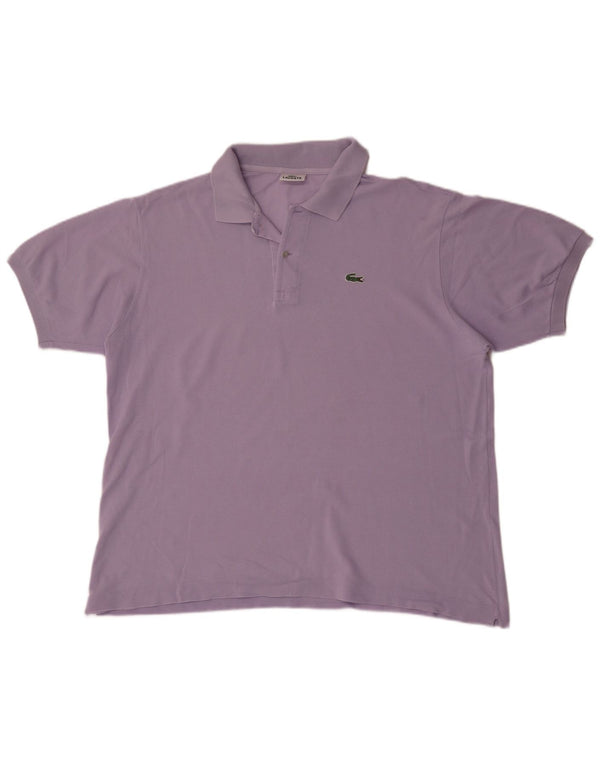 Lacoste Mens Polo Shirt Size 6 XL Purple Cotton