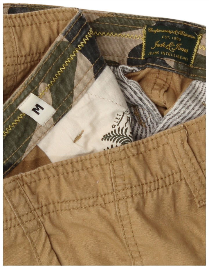 Jack & Jones Mens Comfort Fit Cargo Shorts Medium W32  Beige Cotton