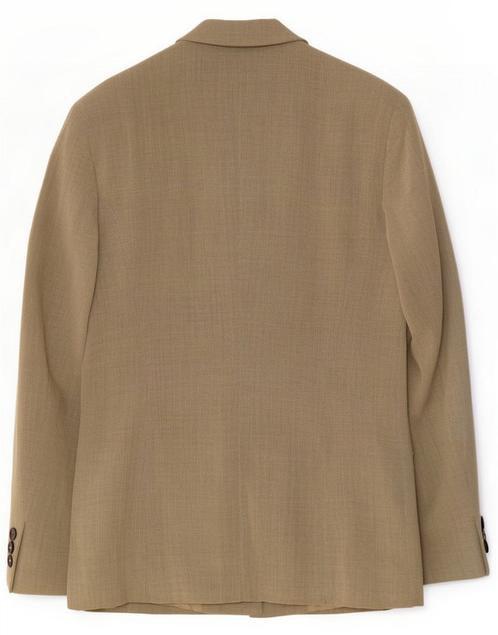 Marella Womens 4 Button Blazer Jacket UK 8 Small Khaki Wool
