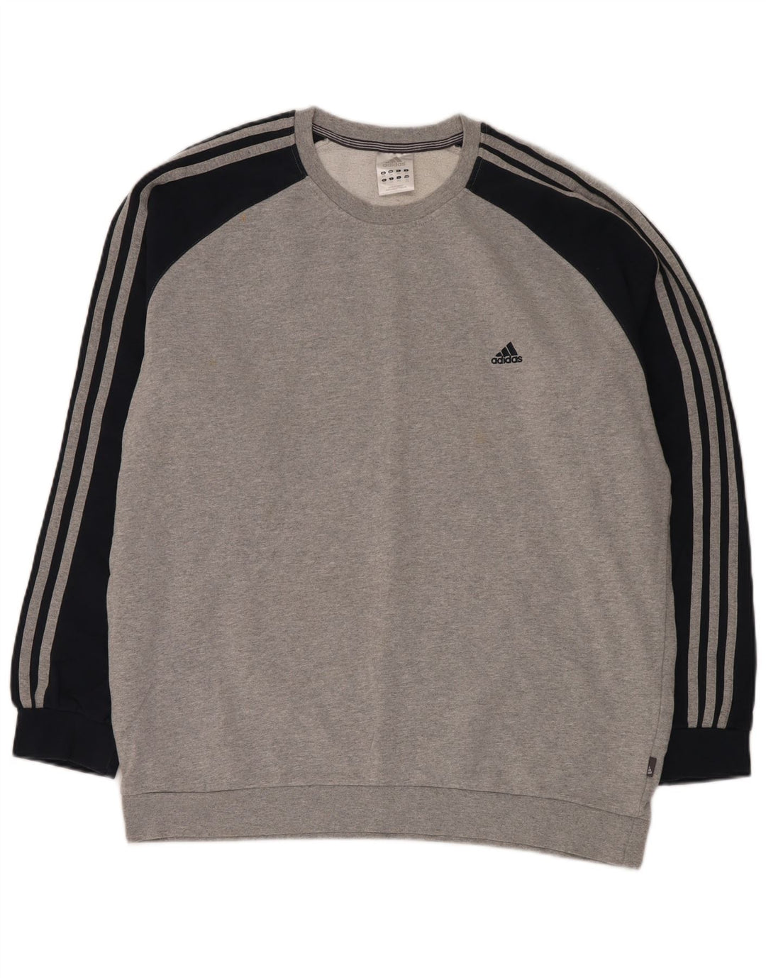 ADIDAS Mens Sweatshirt Jumper 2XL Grey Colourblock Cotton