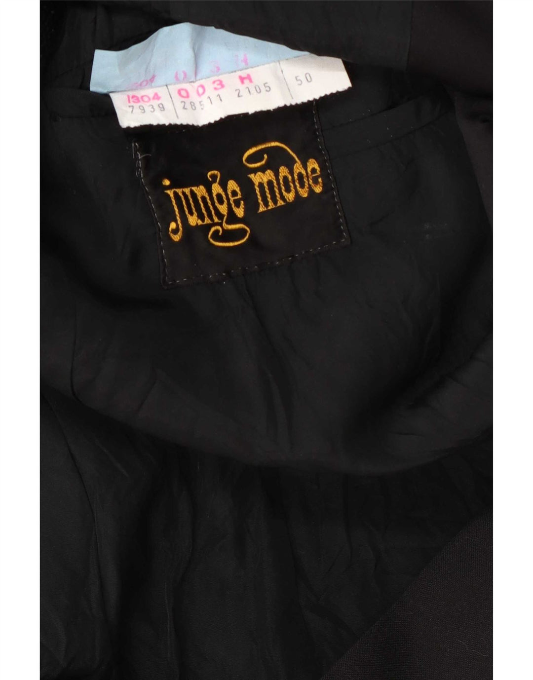 Junge Mode Mens 1 Button Blazer Jacket IT 50 Large Black Polyester