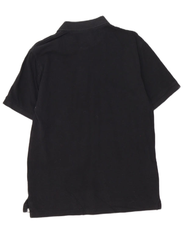 EDDIE BAUER Mens Polo Shirt Medium Black Cotton