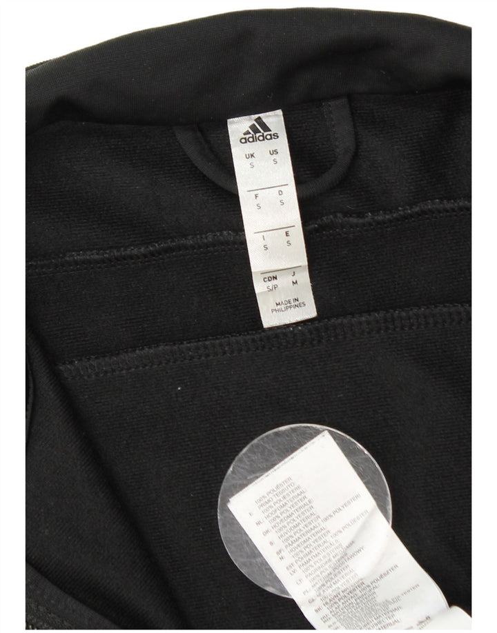 Adidas Mens Tracksuit Top Jacket Small Black Polyester