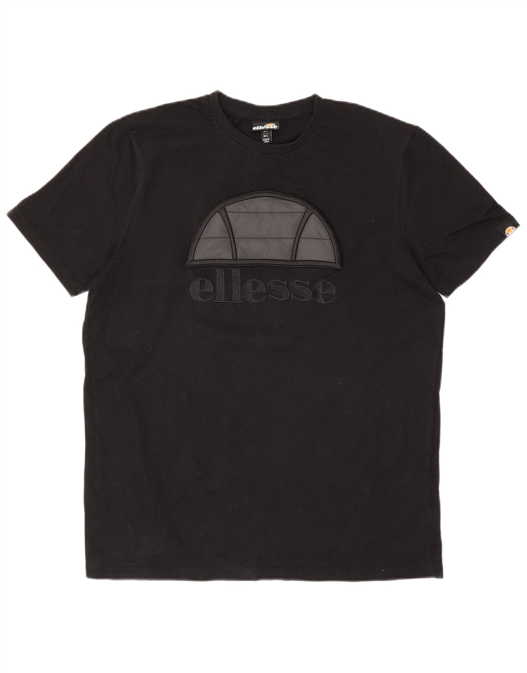 Ellesse Mens Graphic T-Shirt Top Large Black Cotton