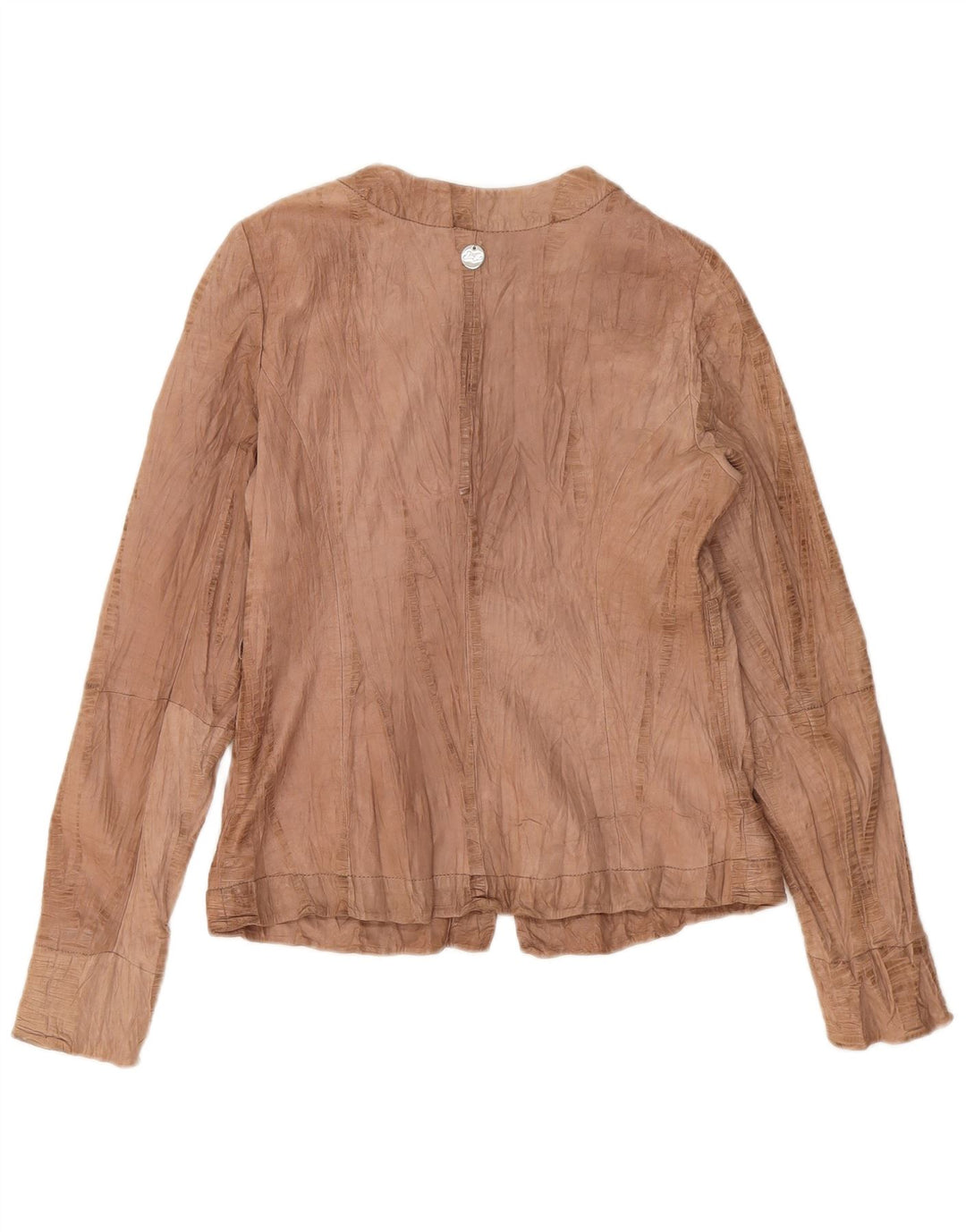 Liu Jo Womens Leather Jacket IT 46 Large Brown Leather