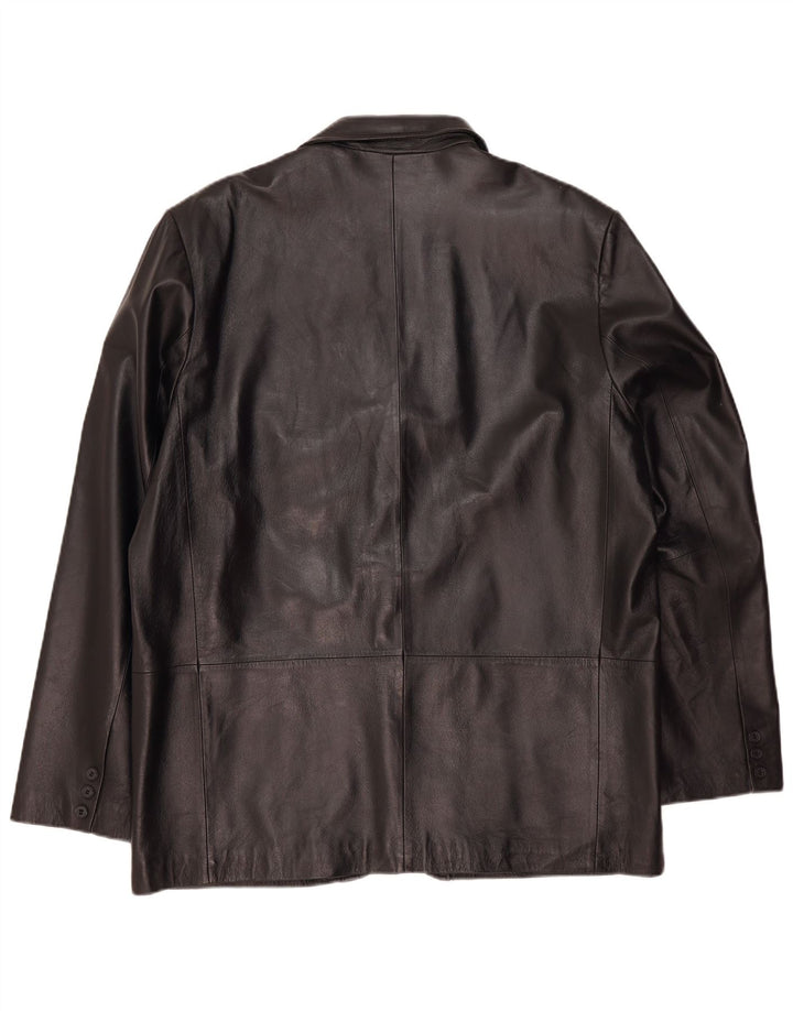 Conbipel Mens Leather Jacket IT 56 2XL Black Leather