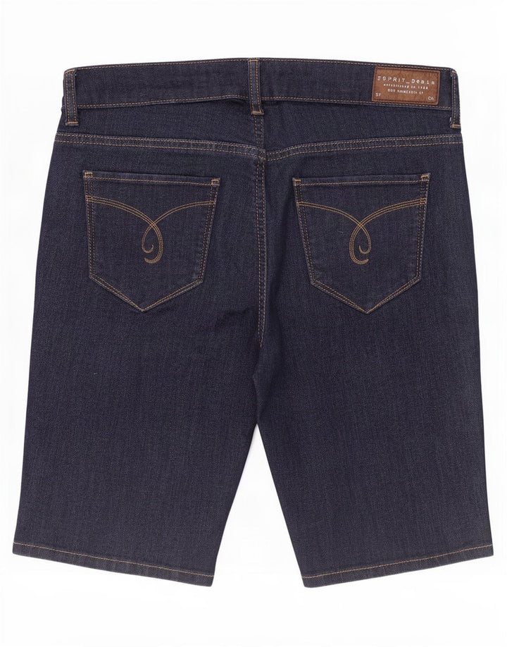 Esprit Womens Denim Shorts W28 Medium Navy Blue Cotton