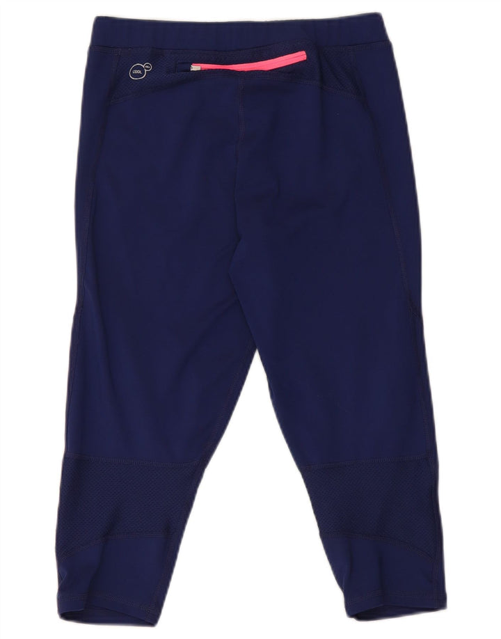 Puma Womens Capri Leggings UK 10 Small  Navy Blue Polyester