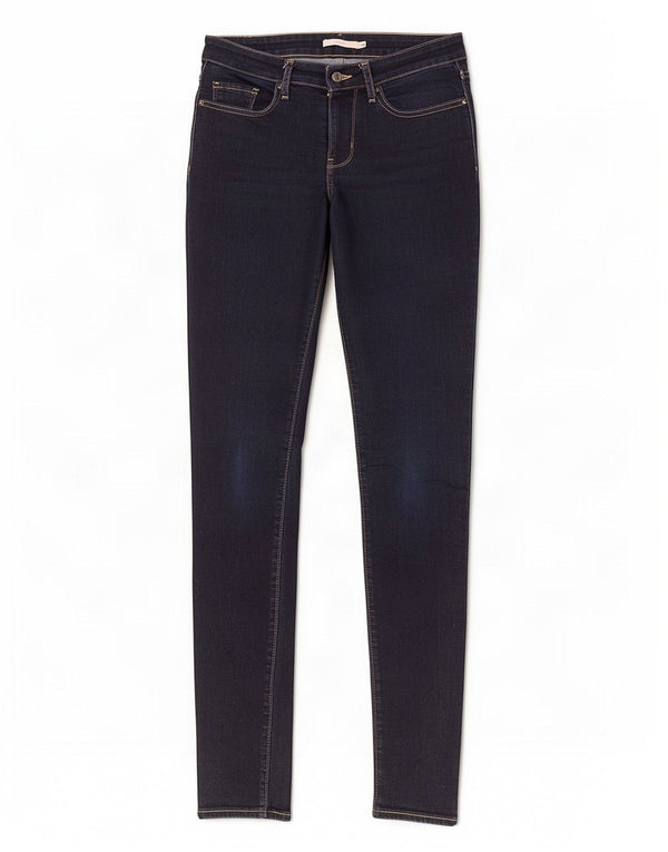Levi's Womens 711 Skinny Jeans W27 L32 Navy Blue Cotton