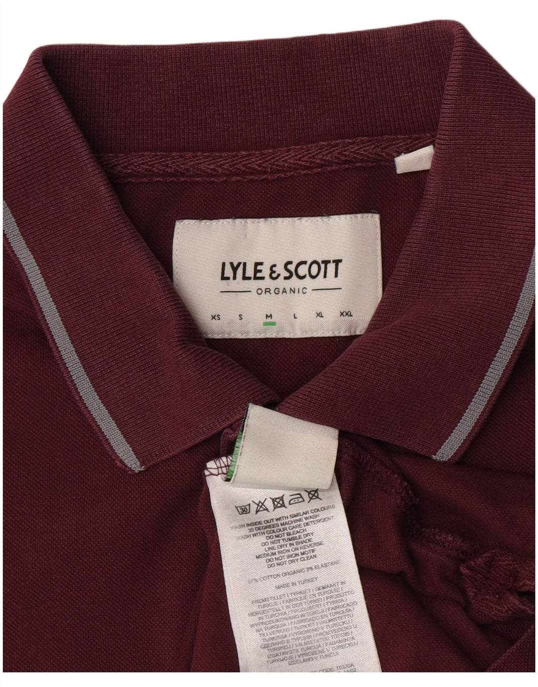 Lyle & Scott Mens Polo Shirt Medium Maroon Cotton
