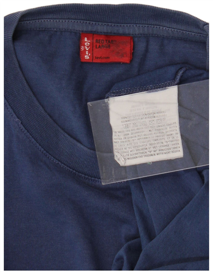 LEVI'S Mens T-Shirt Top Large Blue Cotton