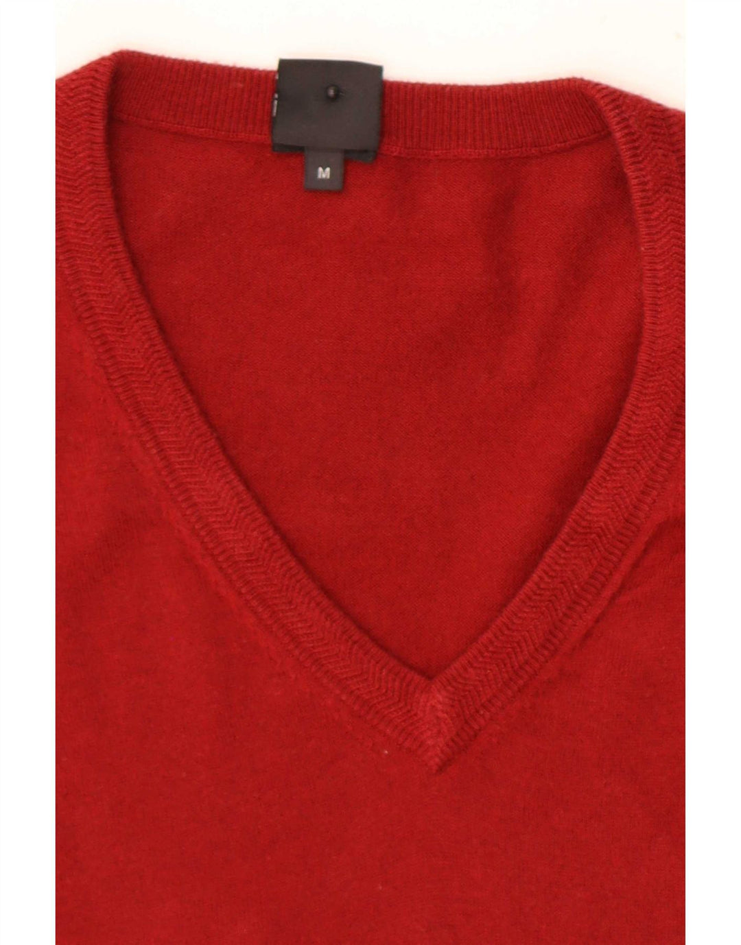 Hugo Boss Mens Regular Fit V-Neck Jumper Sweater Medium Red Colourblock