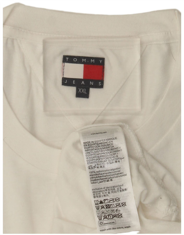 Tommy Hilfiger Mens T-Shirt Top 2XL White Cotton