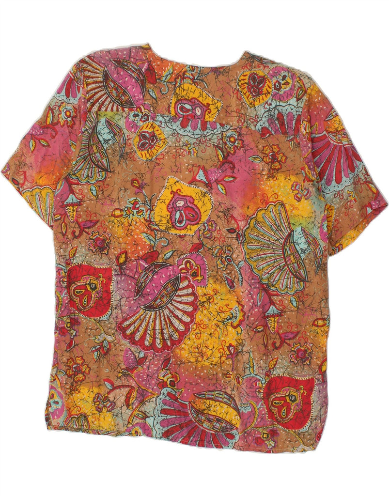 VINTAGE Womens Short Sleeve Shirt Blouse UK 18 XL Multicoloured Floral | Vintage Vintage | Thrift | Second-Hand Vintage | Used Clothing | Messina Hembry 