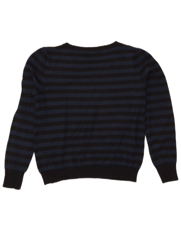Marks & Spencer Womens Boat Neck Jumper Sweater UK 14 Medium Navy Blue