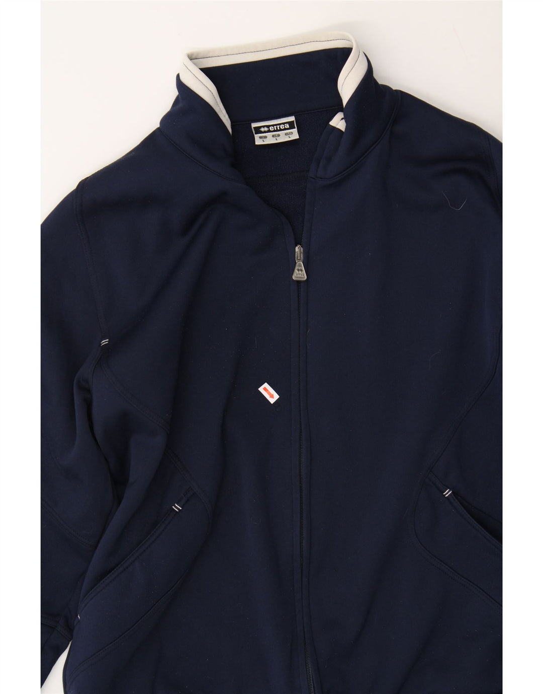 ERREA Mens Tracksuit Top Jacket Large Navy Blue Polyester Vintage Errea and Second-Hand Errea from Messina Hembry 