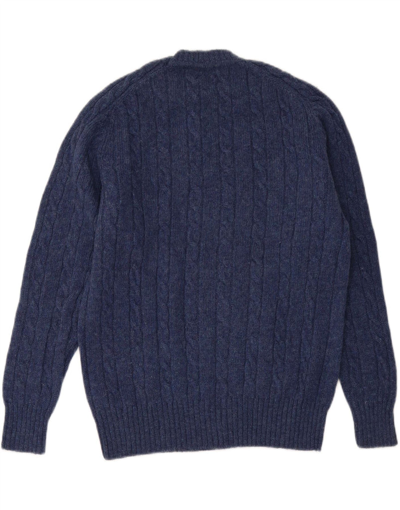 JOCKEY Womens Crew Neck Jumper Sweater UK 12 Medium Navy Blue Wool Vintage Jockey and Second-Hand Jockey from Messina Hembry 