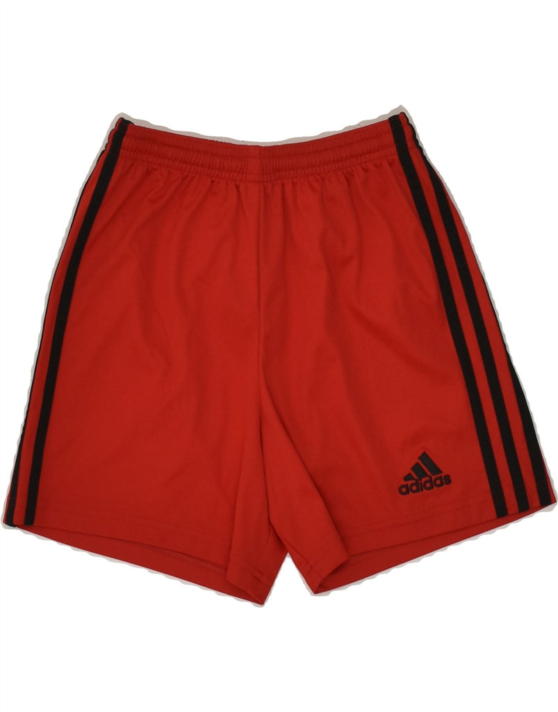 ADIDAS Boys Sport Shorts 9-10 Years Red Polyester | Vintage Adidas | Thrift | Second-Hand Adidas | Used Clothing | Messina Hembry 