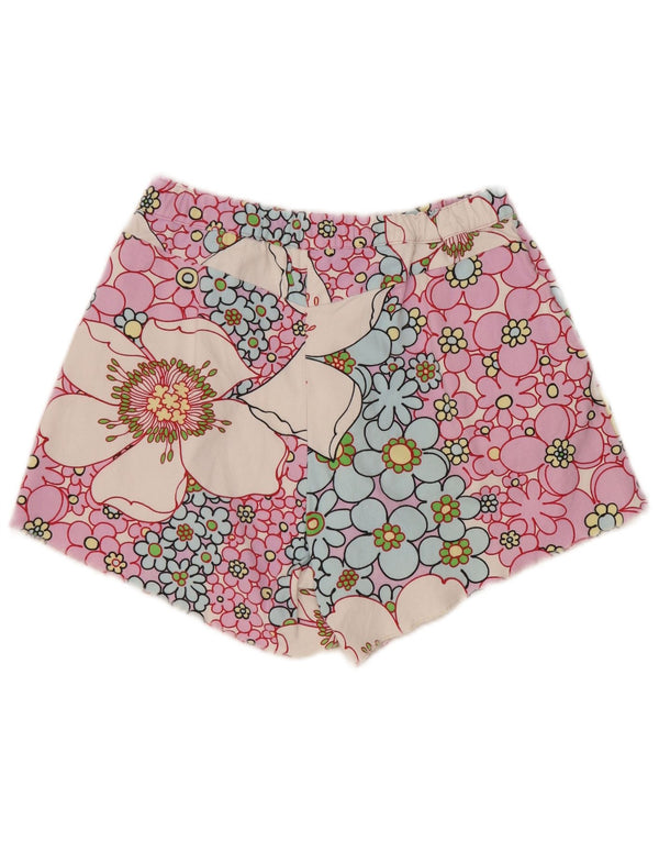 Vintage Womens High Waist Casual Shorts W30 Medium Multicoloured Floral