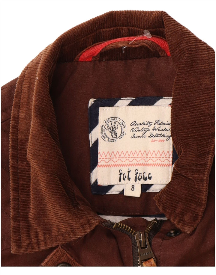 FAT FACE Womens Utility Jacket UK 8 Small Brown Polyester